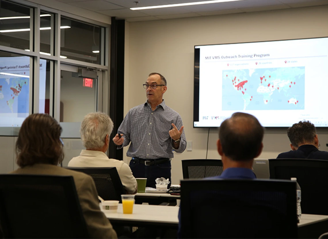 Kent Summers, a successful serial entrepreneur with the VMS program at MIT in Boston, visited Tucson to lead the introductory workshop for the first cohort of UAZVMS mentors.