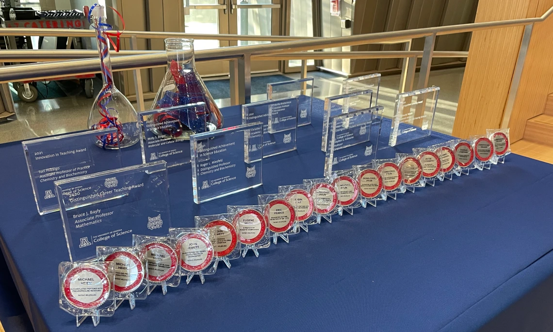 Patent coins presented to College of Science inventors on September 30, 2021. Patent coins presented to College of Science inventors on September 30, 2021.