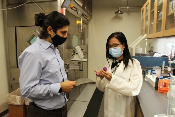 Left to right: Iman Daryaei and Research & Development Scientist Huong Dang. Left to right: Iman Daryaei and Research & Development Scientist Huong Dang.